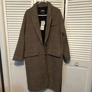 ZARA HOUNDSTOOTH COAT BRAND NEW WITH TAGS